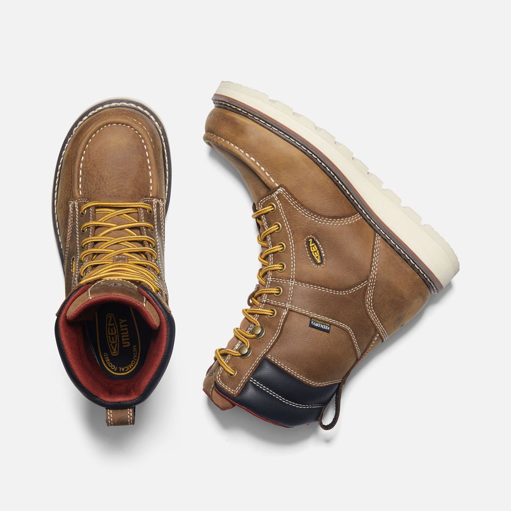 Keen Arbetskängor Dam Bruna - Cincinnati 8\" Waterproof (Soft Toe) - 785123XFB